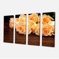 thumbnail image 2 of Roses on Wooden Surface Photo - Floral Canvas Art Print, 2 of 3