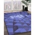 thumbnail image 3 of Ahgly Company Tapis d'Intérieur Lavable en Machine Carré Transitionnel Violet Pervenche Profond, 7 Pieds Carré, 3 of 7