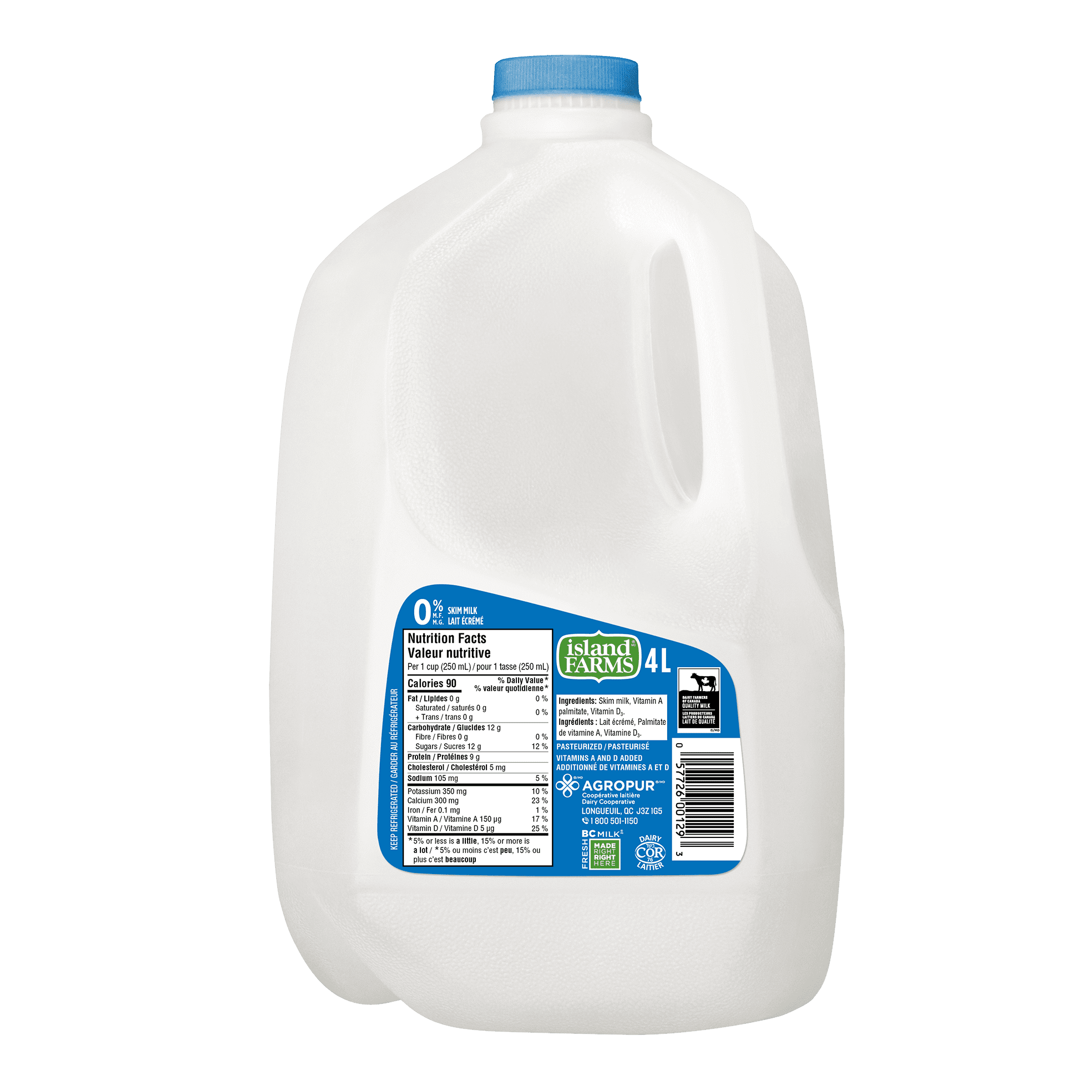 Island Farms 0 % Sans Gras Lait Écrémé