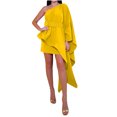 thumbnail image 2 of Gspmoly Robes d'Été pour Femmes 2025, Mode Femmes Aguichant d'Été à une Épaule à Manches Courtes Robe Mini Robes de Mariage pour Femmes Économies d'Été, 2 of 7