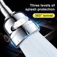 thumbnail image 3 of Thinsony Rallonge d'Aérateur de Robinet, Rotation à 360°, Pivotante, Vaporisateur de Robinet de Lavabo, Extension de Salle de Bain Réglable, Remplacement Économique en Eau, Milieu, 1 Ensemble, 3 of 6