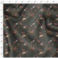 thumbnail image 4 of Soimoi Gray Poly Georgette Fabric Floral & Franklin Gull Bird Decor Fabric Printed Yard 42 Inch Wide, 4 of 5