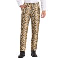thumbnail image 1 of INSPIRE CHIC Men's Pants Snake Print Regular Fit Flat Front Elastic Waist Pants 38 Snake Print, 1 of 6