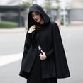 thumbnail image 3 of Simua Trench-Coat pour Femmes Cape à Capuche Long Ouvert Poncho Poncho Cardigan, 3 of 7
