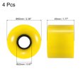 thumbnail image 2 of Unique Bargains Roues Longboard 60 mm Roue de Planche à Roulettes Roues de Rue pour Planches à Roulettes Roues Cruiser 78 A, Jaune Lot de 4, 2 of 4