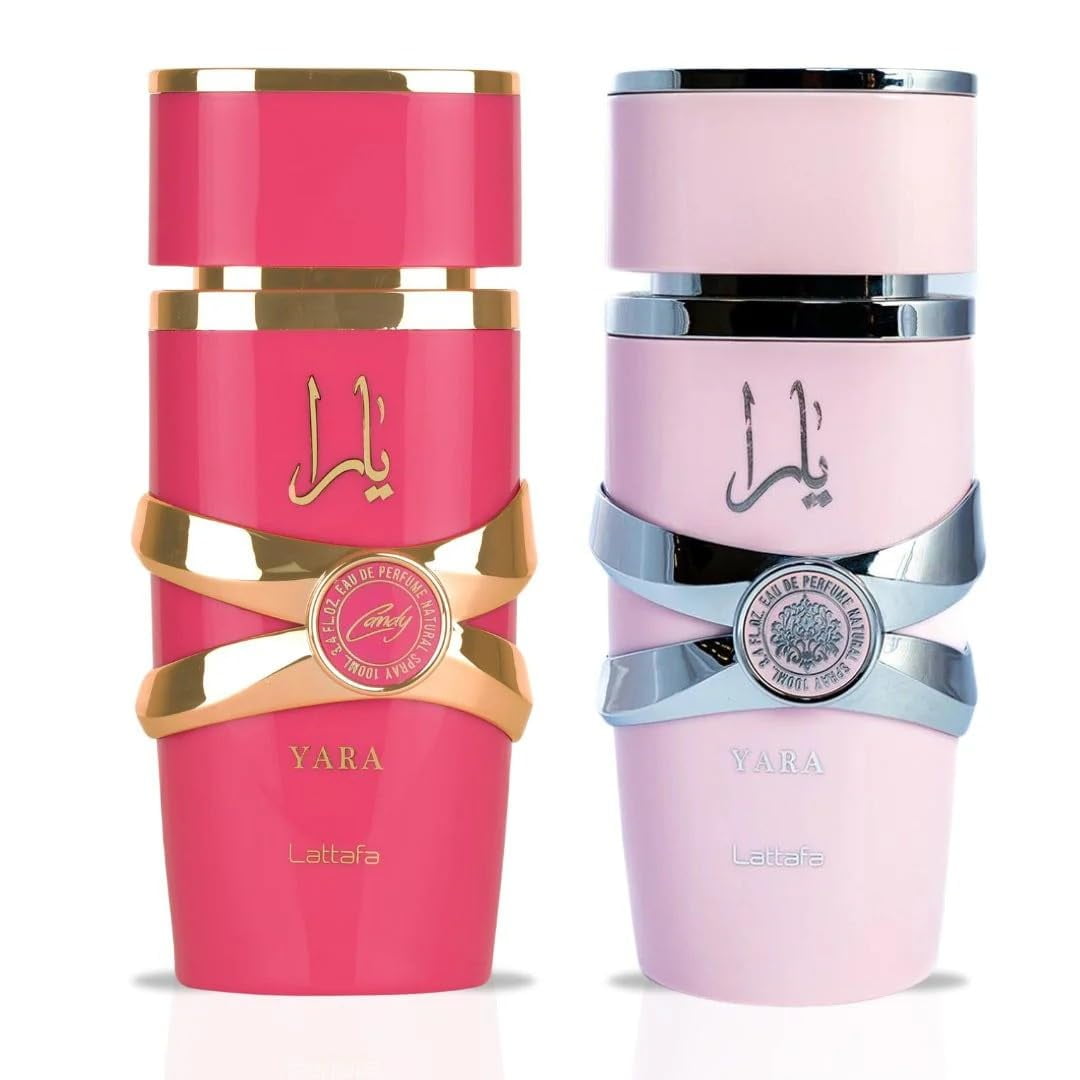 Lattafa 2 Piece Gift Set (Yara Edp 3.4 Fl Oz + Yara Candy Edp 3.4