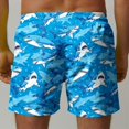 thumbnail image 4 of Hawaiian Print Swim Trunks for Men, Quick-Dry Polyester Fabric with UPF 50+ Protection, Elastic Waistband with Drawstring, Mesh Lining, 2 Slanted Pockets, for Beach, Pool, or Casual Wear, 4 of 5