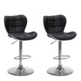 thumbnail image 1 of CorLiving Remi Modern Faux Leather Square Tufted Adjustable Swivel Bar Stools Set of 2, 1 of 7