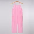 thumbnail image 5 of Girls Casual Sleeveless Jumpsuits - Spaghetti Strap Loose Overalls Rompers with Pocket for 4-13Y, 5 of 5