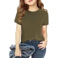 thumbnail image 1 of WRKEKC T-shirts d'Été pour Filles, Hauts à Manches Courtes pour Filles, Pack de T-shirts pour Filles, T-shirts Basiques Doux pour Enfants, T-shirts d'Été Unis, 1 of 6