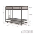 thumbnail image 3 of DHP Isaiah Triple Twin Metal Bunk Bed, 3 of 9