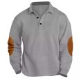 thumbnail image 1 of RXIRUCGD Blouse à Manches Longues Col Rabattu pour Hommes Mode Décontractée Sports de Plein Air, Gris, Taille : TG, 1 of 7