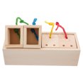 thumbnail image 1 of 1PC Adorable Pet Bird Feeding Toy Wooden Parrot Foraging Feeder Chewing Toy, 1 of 8