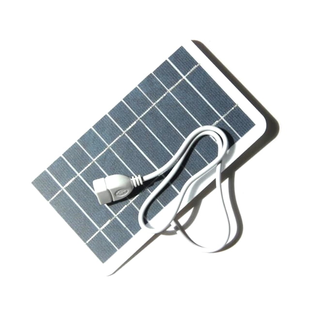 Mistaha 2W 5V Small Solar Panel with USB DIY Monocrystalline Silicon Solar Cell Waterproof Camping Portable Power Solar Panel for Power Bank Mobile Phone