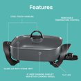 thumbnail image 2 of West Bend Family-Sized Electric Skillet with Diamond Shield Scratch-Resistant, Non-Stick Coating, Gray, 2 of 9