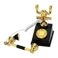 thumbnail image 1 of yingyy Durability Miniature Phone Model Retro With Round Edge Alloy Retro Rotary Telephone Phone Model Alloy Luxury Style Gift B-black, 1 of 6
