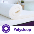thumbnail image 1 of Polysleep Memory Foam Mattress Topper - 2 Inch Antimicrobial Medical Grade Hybrid Breathable Foam for A Comfortable Sleep, 100% Made in Canada, 1 of 8