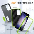 thumbnail image 3 of JTCASES Compatible with Samsung Galaxy S24 Case Heavy Duty Protective Rugged Phone Case, Full Body Anti-dust Shockproof Drop Proof Armor Durable Cover for Galaxy S24 6.2 inch, Grey/Green, 3 of 9