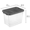 thumbnail image 3 of Sterilite 30 Qt Clear Plastic Storage Container Bin w/ Latch Lid, 18 Pack, 3 of 10
