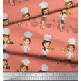 thumbnail image 2 of Soimoi Tissu Crêpe polyester Imprimé Fille au Mètre 52 Pouces de Large, 2 of 3
