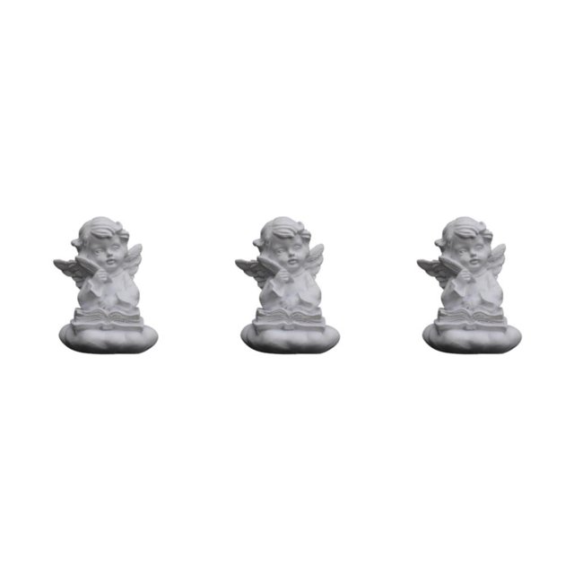 Baohd Gracieuse Résine Fille Ange Figurine Statue Décorative Accent de Bureau Écriture Pensée 3Set