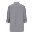 thumbnail image 4 of Yuyuzo Womens Fall Business Casual Tops Long Sleeve Button down Blouses Loose Basic Going out Tops, 4 of 6