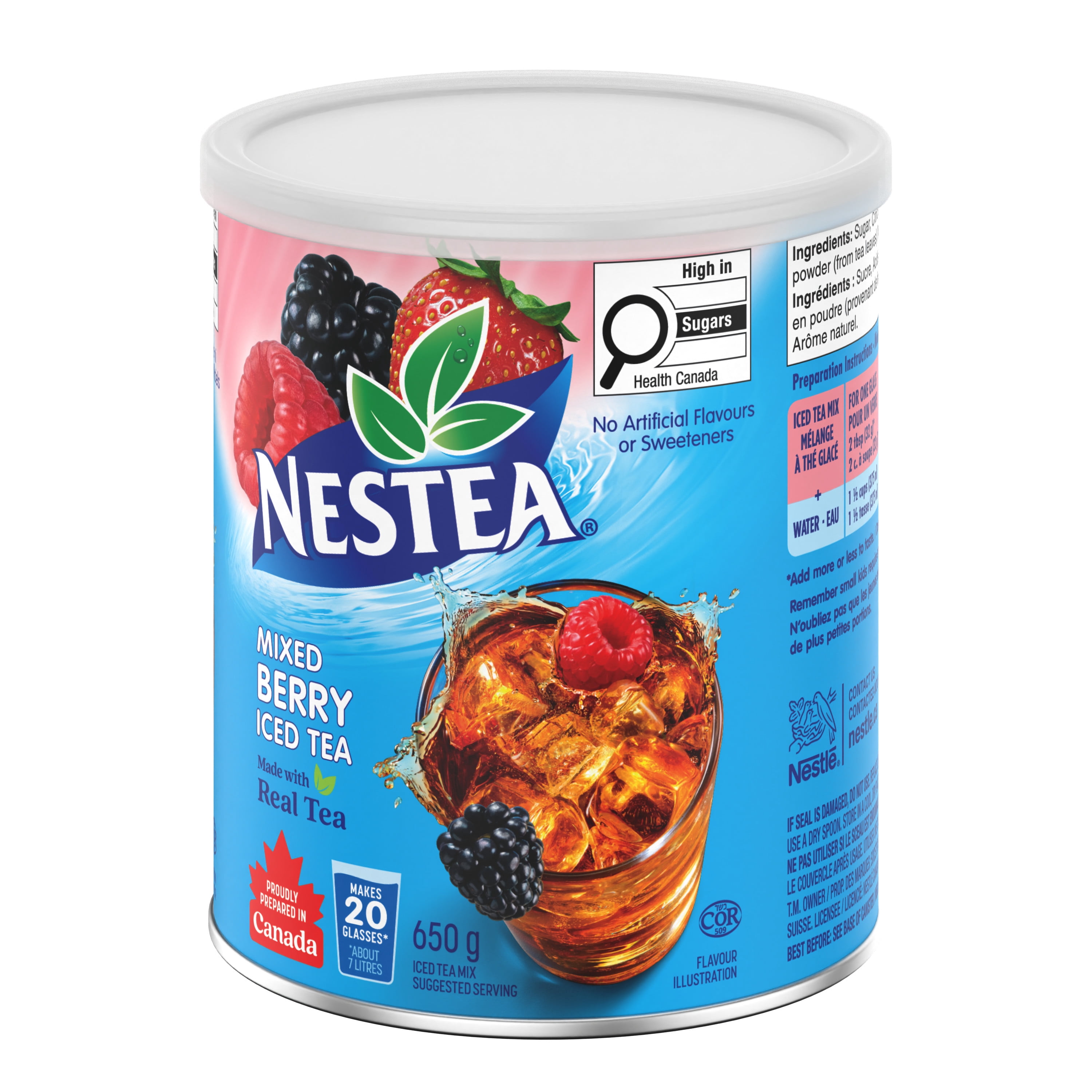 NESTEA Mixed Berry Iced Tea Mix, Made With Real Tea, No Artificial Flavours or Sweeteners
