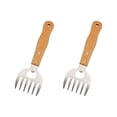 thumbnail image 1 of LiveSatisfy Clearance Stainless Steel Meat Shredder Claws with Long Wooden Handles for Pulled Pork, Turkey, Chicken - BBQ Tools for Shredding, Pulling, Handling, and Serving (2 PCS), 1 of 9