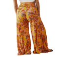 thumbnail image 3 of Pantalons de Plage Boho pour Femmes Taille Haute Décontractée Ample Jambe Grand Droite Imprimée, 3 of 3