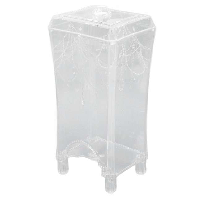 Cotton Pad Dispenser, Cotton Pad Holder, Makeup Cotton Organizer Container, Storage Box Container, Bottom Opening with Cover for Bathroom Vanity Countertop