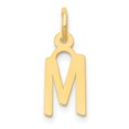 thumbnail image 1 of Diamond2Deal 14K Pendentif Initiale Lettre m en Or Jaune Incliné Petit pour Femmes, 1 of 5