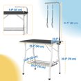 thumbnail image 3 of PawHut Dog Grooming Table, Pet Grooming Table w/ Adjustable Arm, Black, 3 of 10