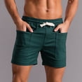 thumbnail image 1 of EOYWHK Summer Shorts for Men 100% Cotton Ultra Soft Lounge Shorts Elastic Waist Drawstring with Pockets, 1 of 5
