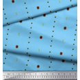 thumbnail image 1 of Soimoi Blue polyester Crepe Fabric Butidar Jamdani Print Fabric by Yard 42 Inch Wide, 1 of 2