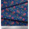 thumbnail image 2 of Soimoi Poly Georgette Fabric Leaves & Floral Artistic Print Fabric by Yard 42 Inch Wide, 2 of 4