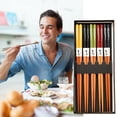 thumbnail image 4 of Oleegame 2PC Stainless Steel Cutlery Set 5 Pairs Japanese Cat Chopsticks Non Slip Kitchen Handmade Gift Set Reusable, 4 of 4