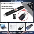 thumbnail image 3 of Red Laser Pointer High Power, High Power Laser Pointer Laser Pointer Pen，Red Lazer Pointer USB Rechargeable for Teaching HuntingOutdoor Astronomy flashlightsflashlights,BLACK, 3 of 6