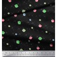 thumbnail image 2 of Soimoi Poly Georgette Fabric Star & Planet Galaxy Print Fabric by The Yard 52 Inch Wide, 2 of 3
