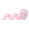 thumbnail image 1 of Unique Bargains 1 Inch 25 Yard Wide Satin Ribbon with Gold Edges Grosgrain Fabric Ribbon for Gift Wrapping, Pink, 1 of 7