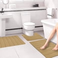 thumbnail image 1 of Meitianfacai Ultra Soft Memory Foam Bath Mat Set, Bathroom Rugs for 3 Pieces, Toilet Mats, Cozy, Water Absorption, Non-Slip, Thick, Machine Washable, Quick Drying, 1 of 8