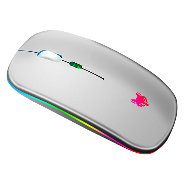 ZLight 2.4GHz Wireless Mouse 800/1200/1600/2400 DPI Gaming Mice Portable Office Replacement Accessories Laptop Notebook Silver 1Set