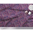 thumbnail image 2 of Soimoi Purple Cotton Duck Fabric Arrow & Triangle Geometric Print Fabric by the Yard 56 Inch Wide, 2 of 3