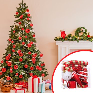 TIMIFIS 16PCS Christmas Ball Ornaments Christmas Tree Ornaments Shatterproof Hanging Ball Christmas Decorations for Home Party Holiday