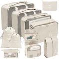thumbnail image 2 of 7/8/9/10pcs/Set Packing Cubes, Lightweight Travel Luggage Organizer With Shoe Bag,, 2 of 4