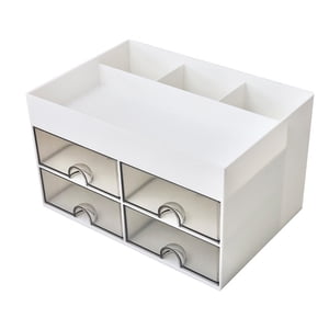 Desk Organizers and Accessories Desk Organizer with 4 Drawers, Multifunctional Desk Pencil, Office Desk Organizer with 4 Compartment Drawers and Accessories, As Well As Study Supplies
