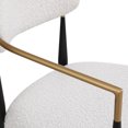 thumbnail image 3 of Barnes Modern Glam Beige, Black, & Gold Colored Cushioned Counter Stool, 3 of 6