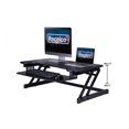thumbnail image 1 of Rocelco 37.5" Deluxe Height Adjustable Standing Desk Converter - Quick Sit Stand Up Dual Monitor Riser - Gas Spring Assist Computer Workstation - Large Retractable Keyboard Tray   (Black), 1 of 7