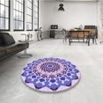 thumbnail image 4 of Ahgly Tapis Rectangulaire Lavable en Machine Intérieur Transitionnel Fleur Rose, 8 Pieds x 10 Pieds, 4 of 7