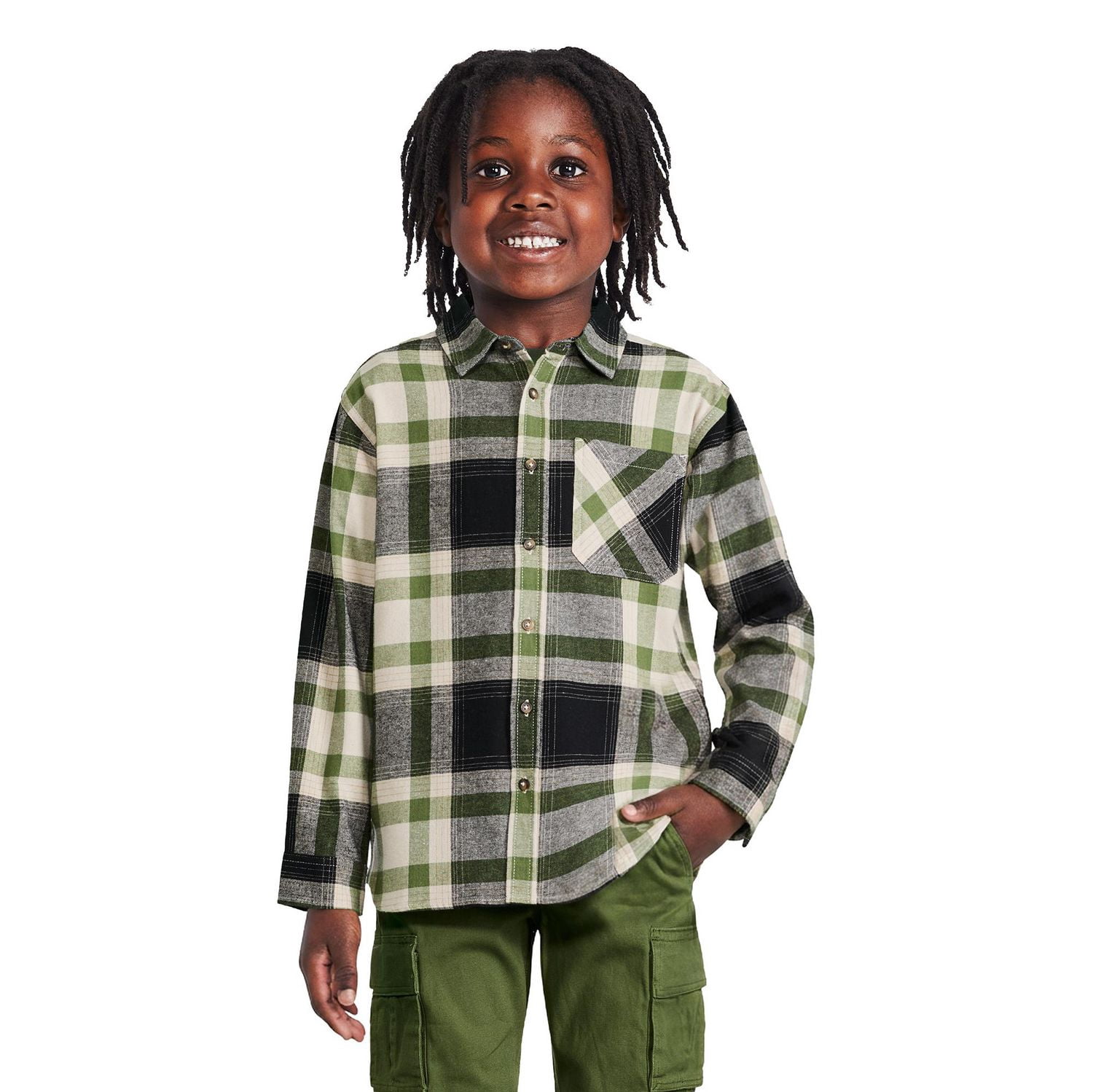 George Boys' Plaid Flannel Shirt