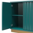 thumbnail image 4 of CosmoLiving by Cosmopolitan Rene Scalloped Accent Cabinet, White Faux Marble and Golden Bronze, 4 of 8